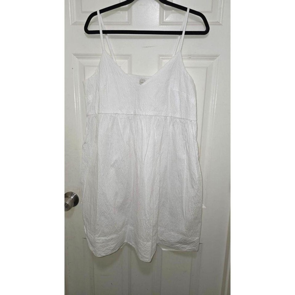 NWT A New Day White Textured Sleeveless Mini Dress Adjustable Straps For Women's